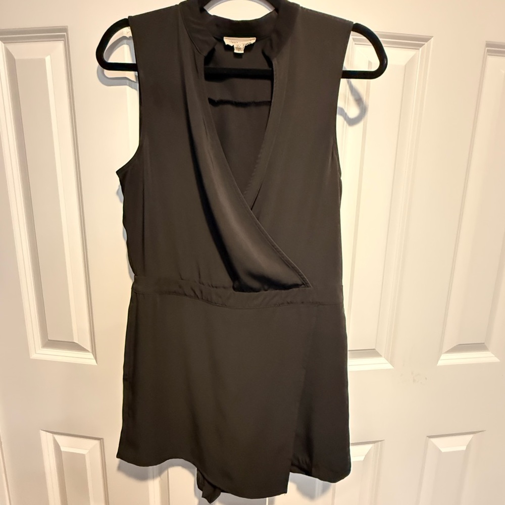 Silence + Noise Black Wrap Romper